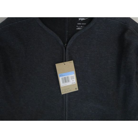 Nike DD2186 010 Men's Sz M Gray Dri-Fit 1/2 Zip Long Sleeve Training Crew Shirt - Picture 6 of 9